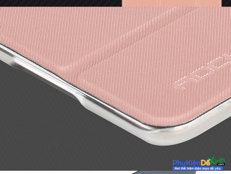 Bao Da iPad Pro 10.5 2017 Nắp Lưng Trong Hiệu Rock Veena được làm bằng chất liệu da công nghiệp da nhám chống thấm nước, chống bụi cũng khá tốt nắp sau là nhựa PU cao cấp.